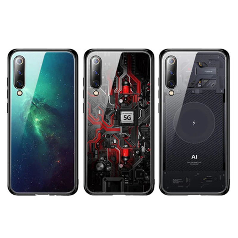 Стеклянный чехол для Redmi Note 8 Pro/Xiaomi 9 SE чехол из закаленного стекла силиконовый защитный полный чехол s для Xiaomi 9 Pro