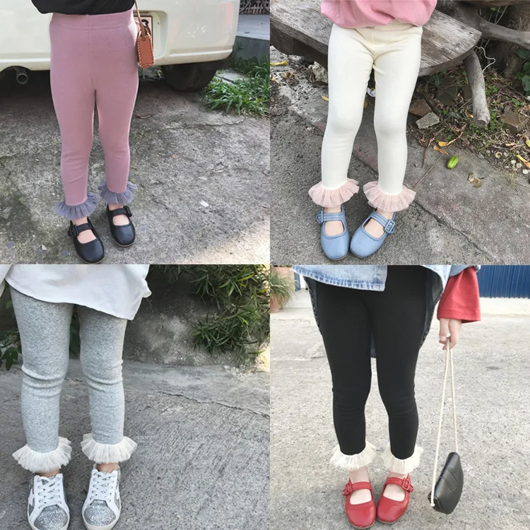 Мода 2019 года детские леггинсы колготки для девочек корейские Детские эластичные