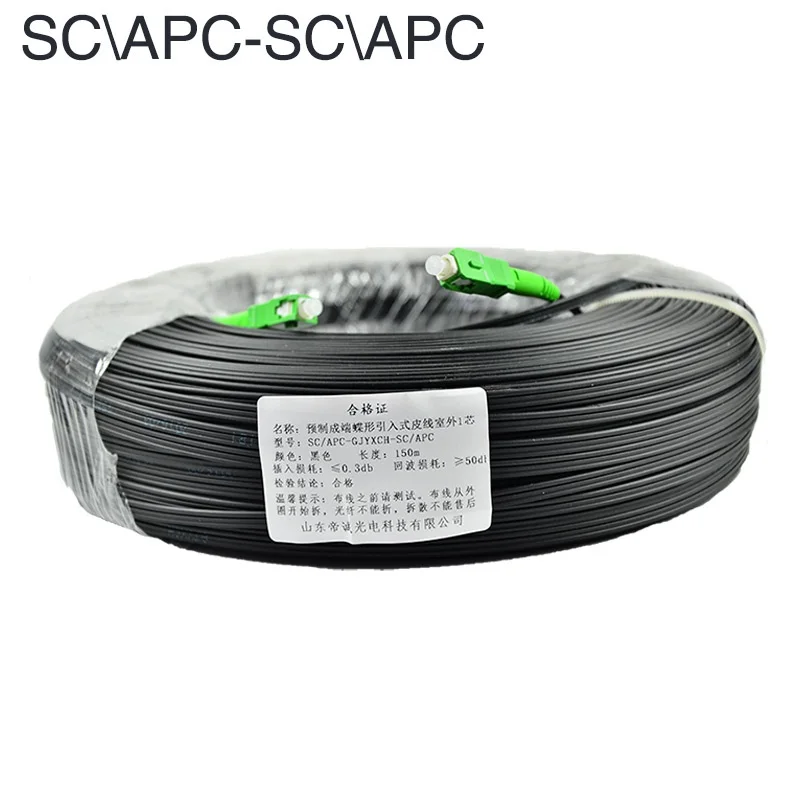 30 м 50 100 200 500 SC APC Drop optic патч корд кабель одномодовый Simplex G657A FTTH волоконно