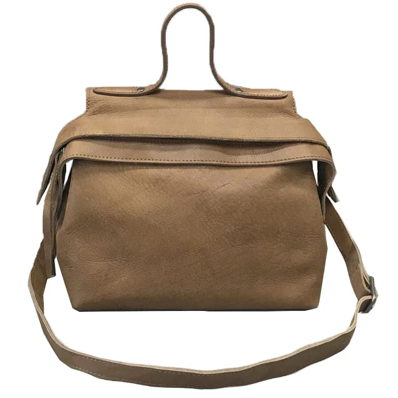 Женская Ретро сумка тоут ручной работы из воловьей кожи|Сумки с ручками| |