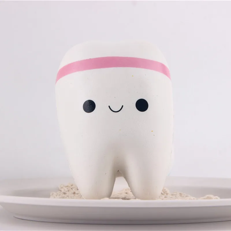 

11cm Jumbo Squishy kawaii Teeth squishy Slow Rising tooth squishy Squeeze fun antistress Toy for children adults decompression