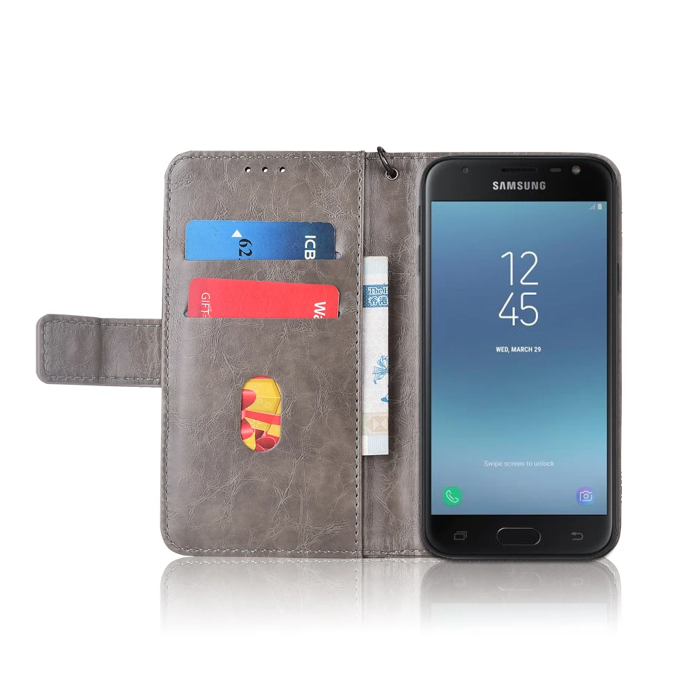 Кожаный чехол-книжка для samsung Galaxy J3 SM-J330F J330F J330 Fundas, чехол-кошелек, чехол из ТПУ для samsung Galaxy J3 J330, сумка