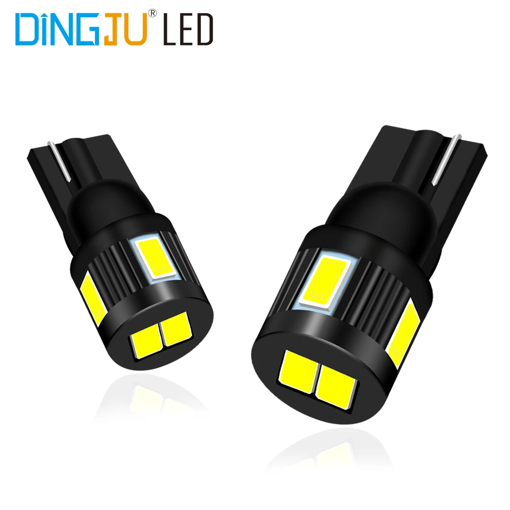 2 шт. T10 светодиодная лампочка для салона автомобиля 6smd 5730 Led 12В 24В автомобильный