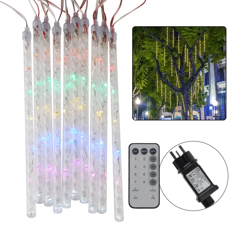 3 м 10 трубы 60LED метеоритный дождь светильник s обвал цен-соскульки, падающим снегом и капля каскадные светильник лошадь-ходовой огонь праздничный светильник ing