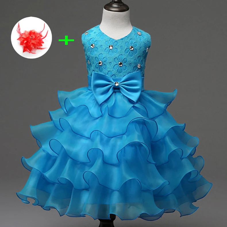 Children Rhinestone Glitz Pageant Wedding Princess Dresses Kids Baby Dress Blue Red White Purple Beige Ball Gowns | Детская одежда и