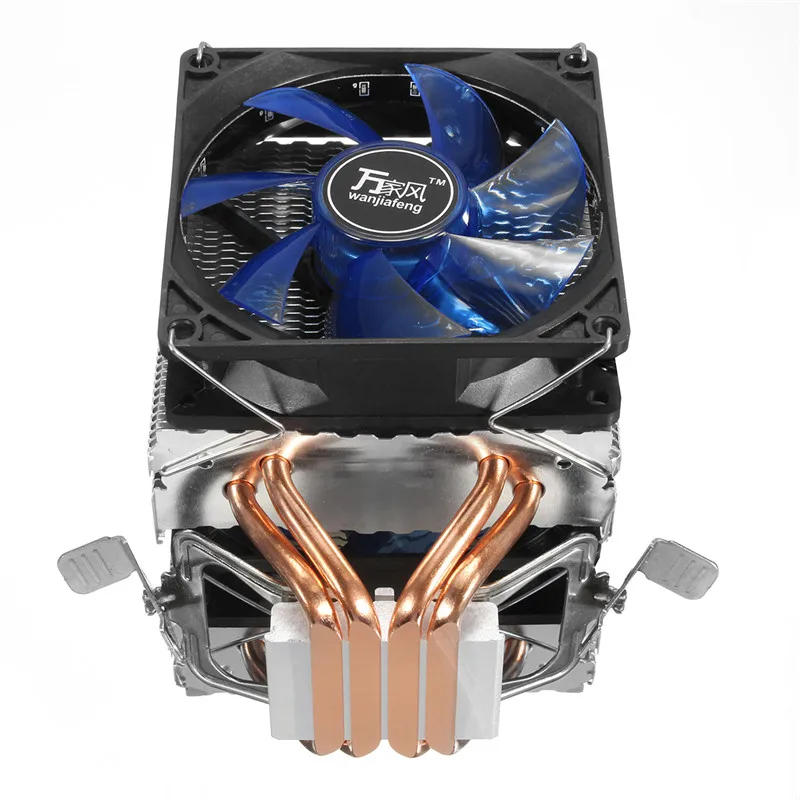 С тепловым стержнем heat pipe радиатор Процессор охлаждающий вентилятор охладитель радиатор с светодиодный вентилятор для Intel LGA 2011/1366/1155/1156/775 AMD AM2/AM2+/AM3