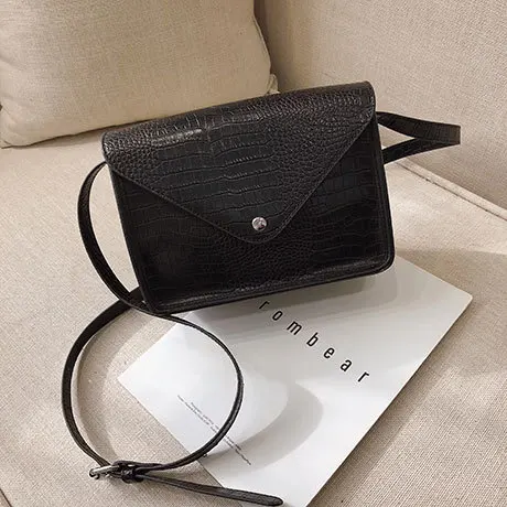 2019 модная маленькая квадратная сумка с крокодиловым узором Новая