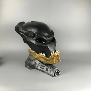 Черный 1:1 масштаб Alien vs Predator Falconer Predator Berserker Predator Волк Маска хищника Статуэтка предметы мебели не носить - Цвет: Черный