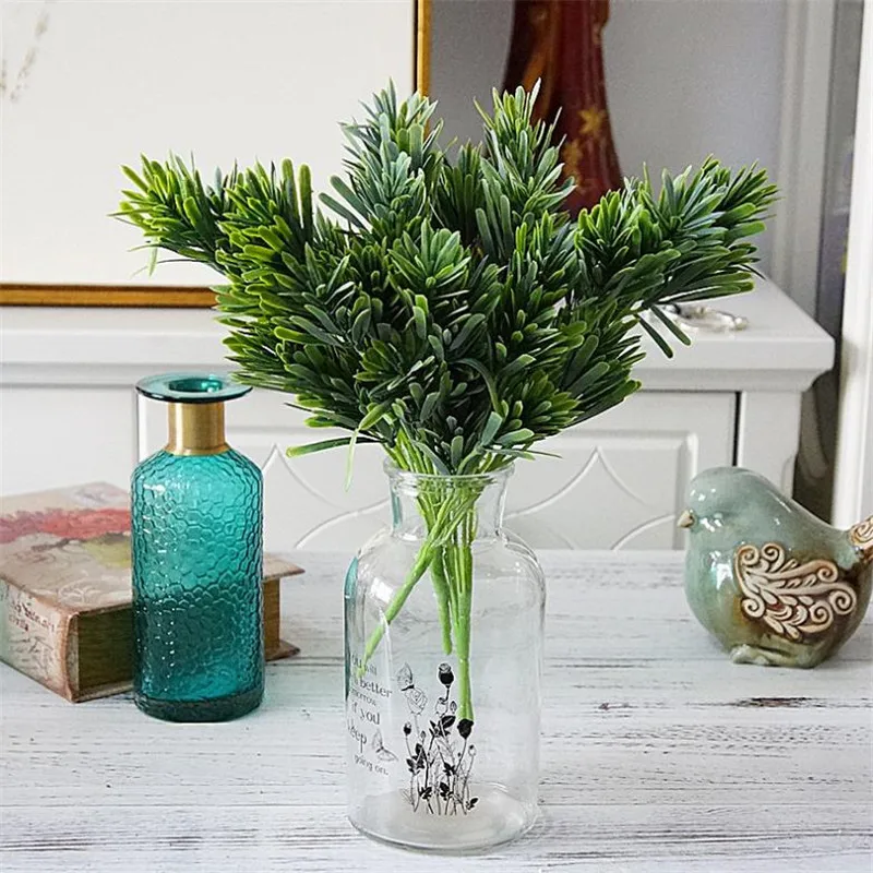 6 шт. искусственный фолиевый папоротник Cycas (5 стеблей/шт) искусственная зелень растения Феникс хвост для
