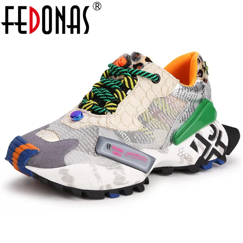 FEDONAS/сезон весна лето модные разноцветные женские туфли из натуральной кожи на