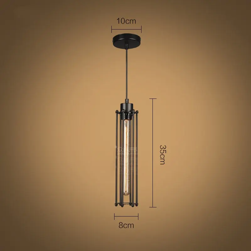 Винтажный промышленный подвесной светильник Эдисона в стиле лофт E27 железный для