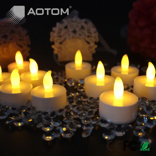 25PCS Flameless желтый светодиодные огни чай Романтический выразить любовь Home Decor свечи