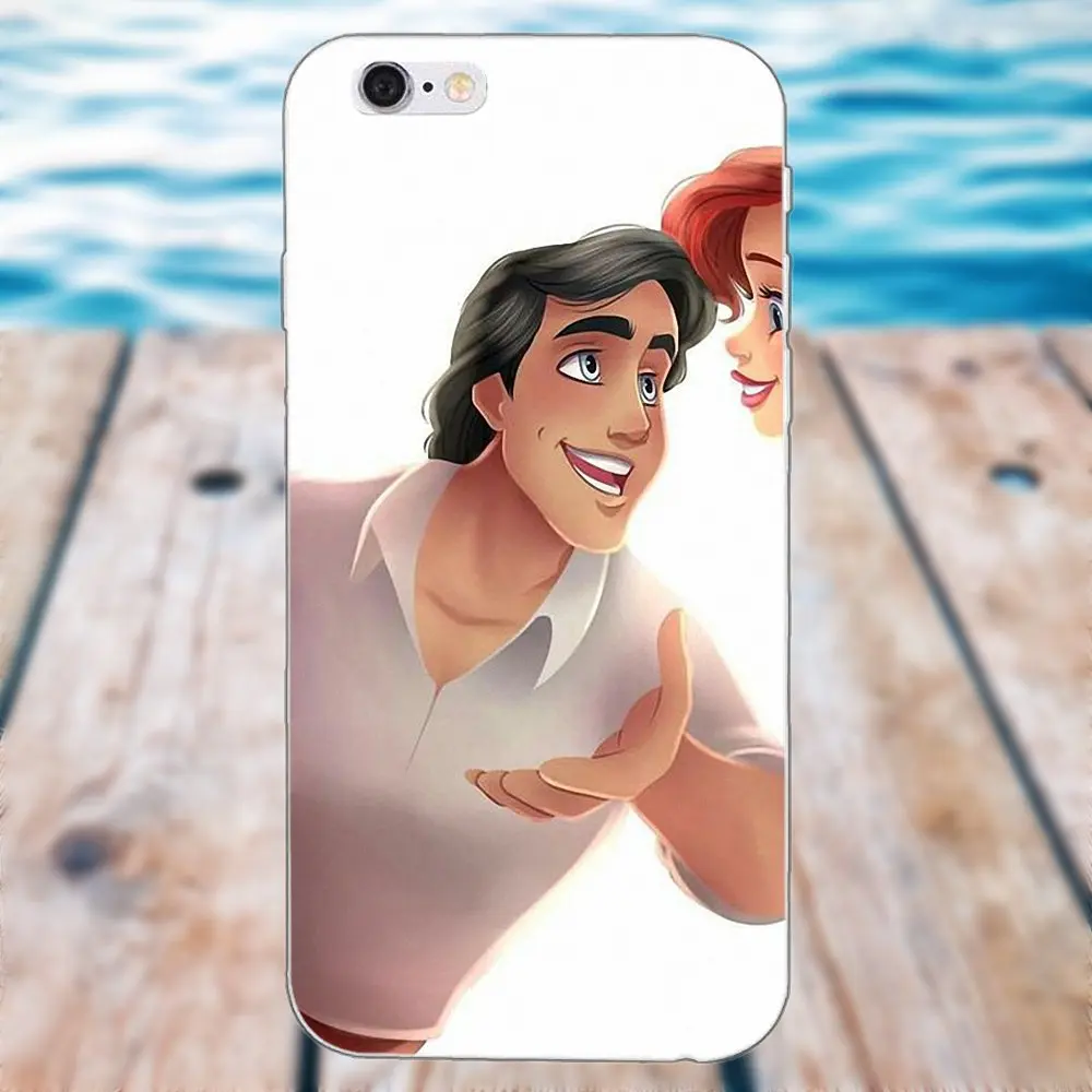 MicroData Русалочка Ариэль и Эрика для Apple iPhone 4 4S 5 5C SE 6 6S 7 8 Plus X Galaxy Grand Core II Prime Alpha - Цвет: as picture