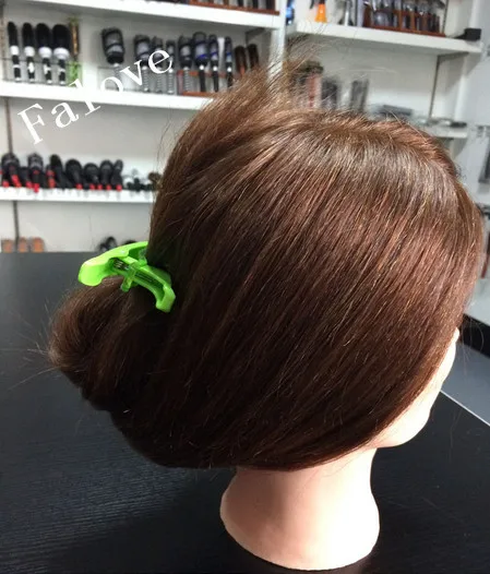 Бесплатная доставка: 100% человеческих волос голова манекена для обучения в