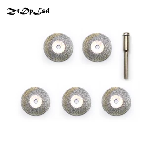 Алмазные режущие диски ZtDpLsd, 5 шт., 20 мм, отрезное лезвие для вращающегося инструмента Dremel, абразивные диски, аксессуары для Dremel