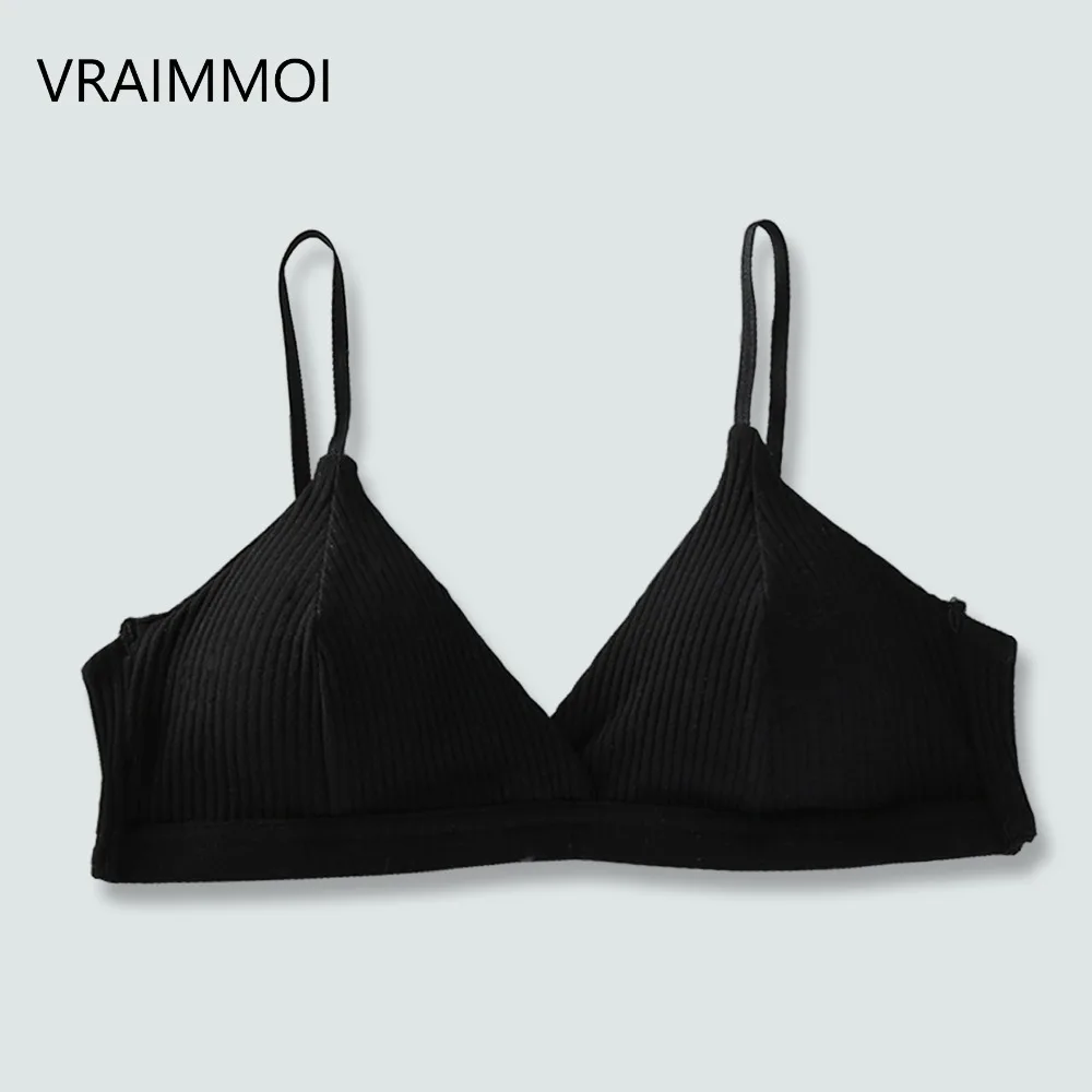 VRAIMMOI, элегантный сексуальный бюстгальтер, комфортное хлопковое нижнее белье, женское нижнее белье, летнее новое платье, стильный бесшовный бюстгальтер без косточек, Женская Интимная одежда