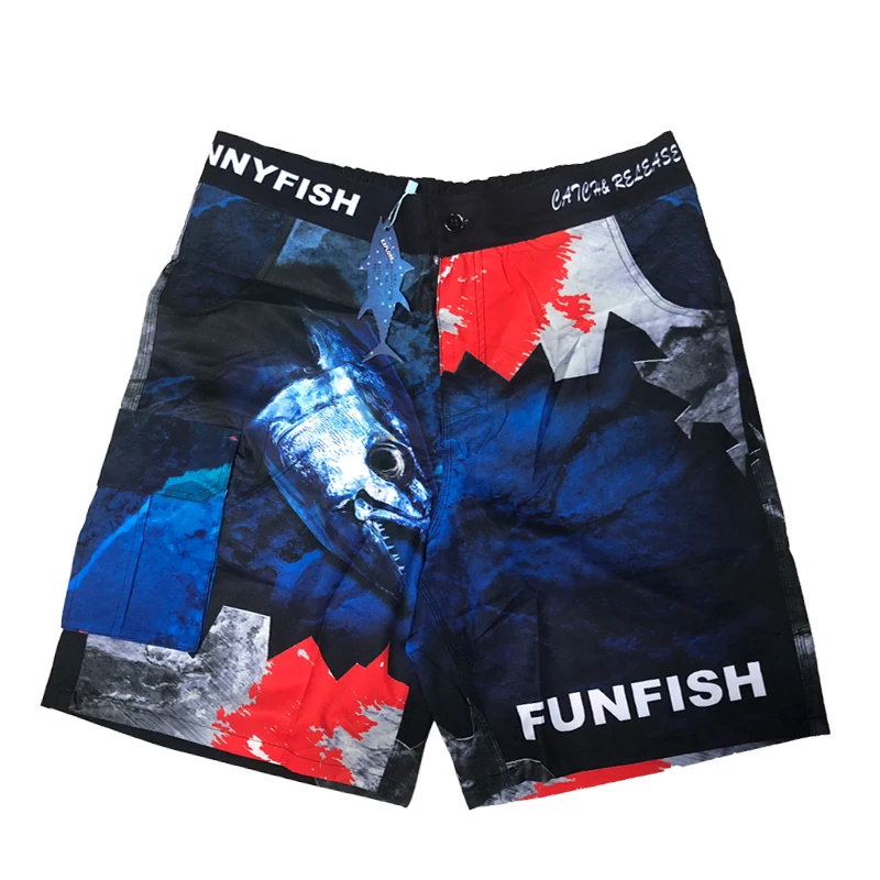 Быстросохнущие шорты для рыбалки спортивные мужские с рисунком Funfish Новинка лета