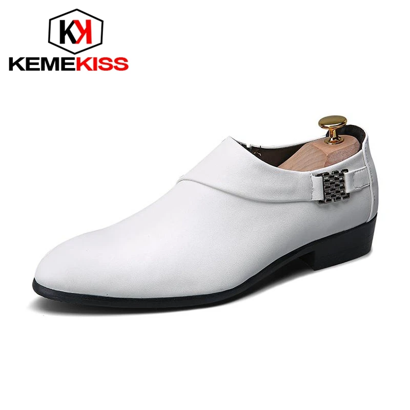 KemeKiss модные Для мужчин Кожаные модельные туфли обувь Бизнес вечерние свадебные
