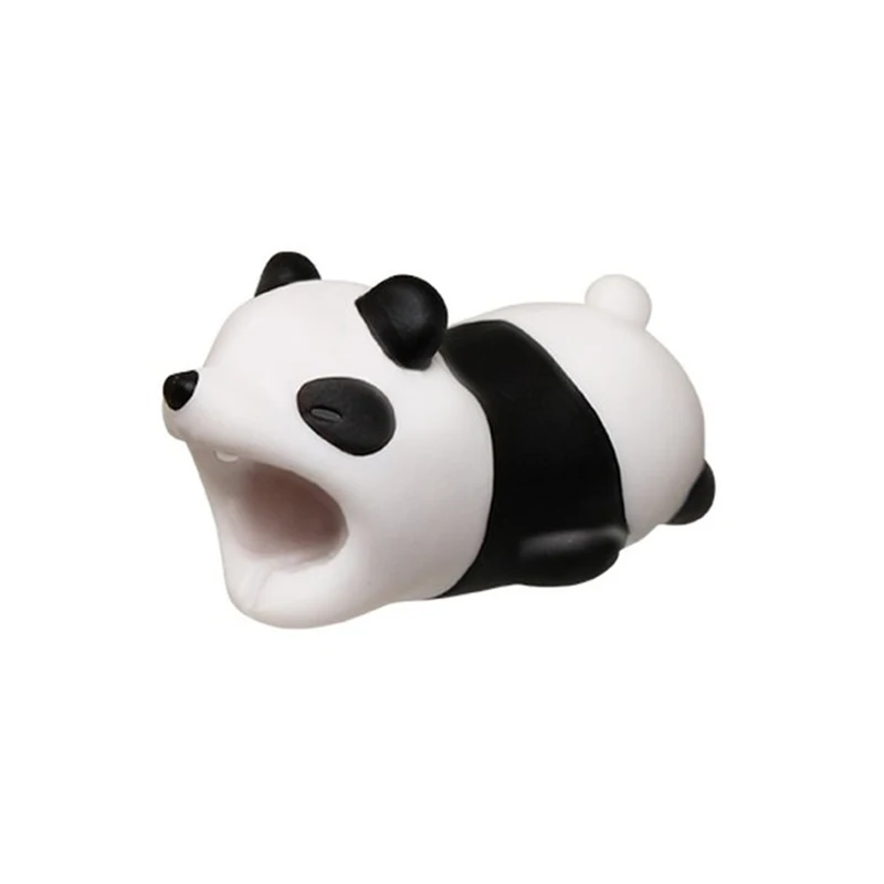 panda Симпатичные защита для зарядки кабель USB Организатор зубастики для iphone кабель животных протектор кабель укус управления Шнур проволока заставка chompers - Цвет: panda
