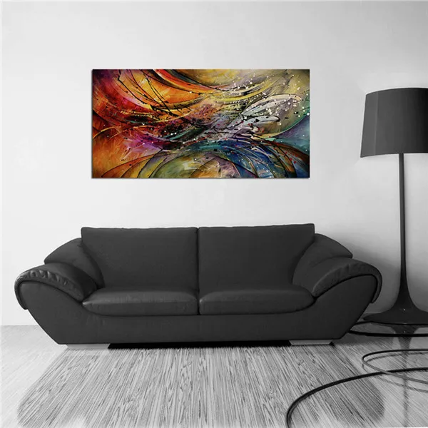 

100%Handmade Colorful Abstract Oil Painting on Canvas Modern Wall Decoration Art Picture Handpainted Acrylic Paintings For Gift