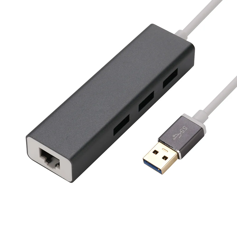 CARPRIE 3-Порты и разъёмы USB 3,0 концентратор и USB 3,0 Rj45 до 10/100/1000 Мбит Fast Ethernet LAN 6J13 Прямая