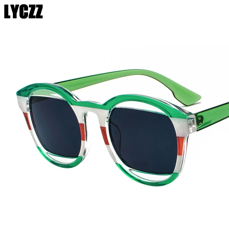 LYCZZ Harajuku флаг шаблон солнцезащитные очки для женщин Модный кошачий глаз