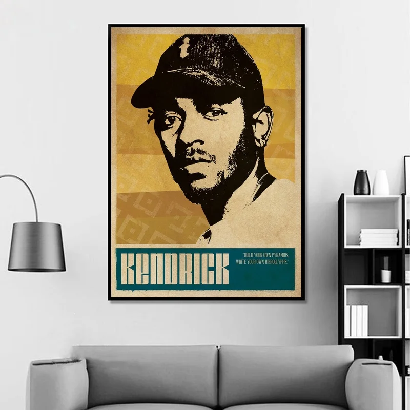 Постер музыкальной певицы Kendrick Lamar группы в стиле хип-хоп рэп со звездами