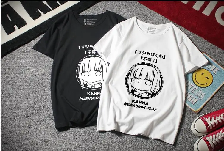 

Miss Kobayashi's Dragon Maid KannaKamui Tohru Cosplay Printed Anime Tee Shirt O Neck Short Sleeve T-shirt