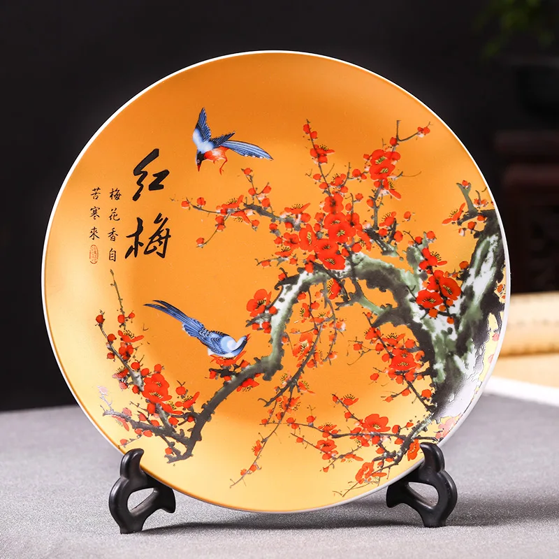 10-дюймовый керамический фарфор Jingdezhen тарелка Ретро китайский стиль домашняя