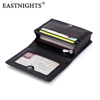 eastnights high quality business card holder bag sheepskin men leather name card id holders flolded women business cards tw2729