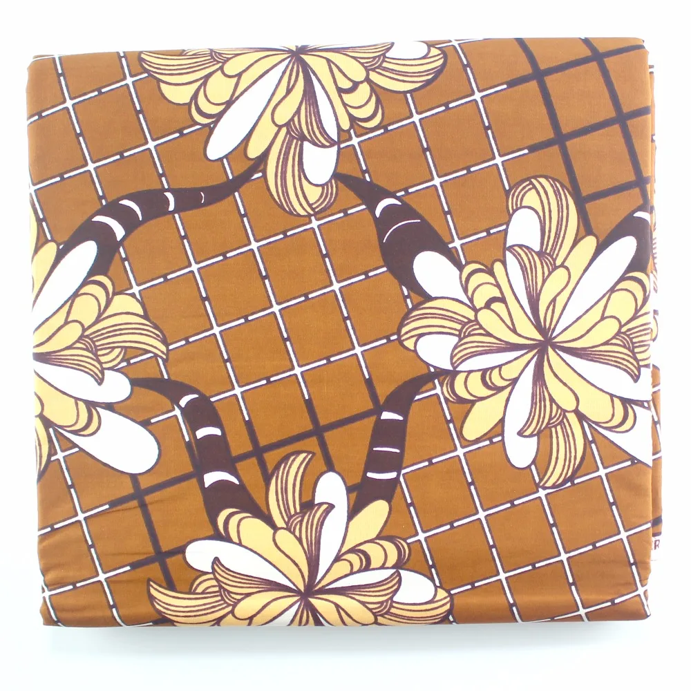 Африканский настоящий воск Ткань 6 ярдов африканские вечерние Pagne 100% хлопок Гана