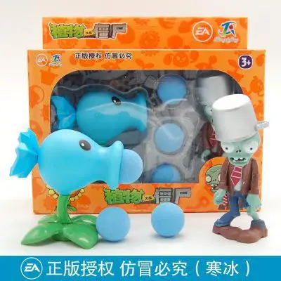 Новое поступление, Растения против Зомби, фигурки, игрушки, Pvz Peashooter, модель игрушки, ПВХ куклы в розничной коробке, хороший подарок для мальчиков на день рождения - Цвет: Фиолетовый