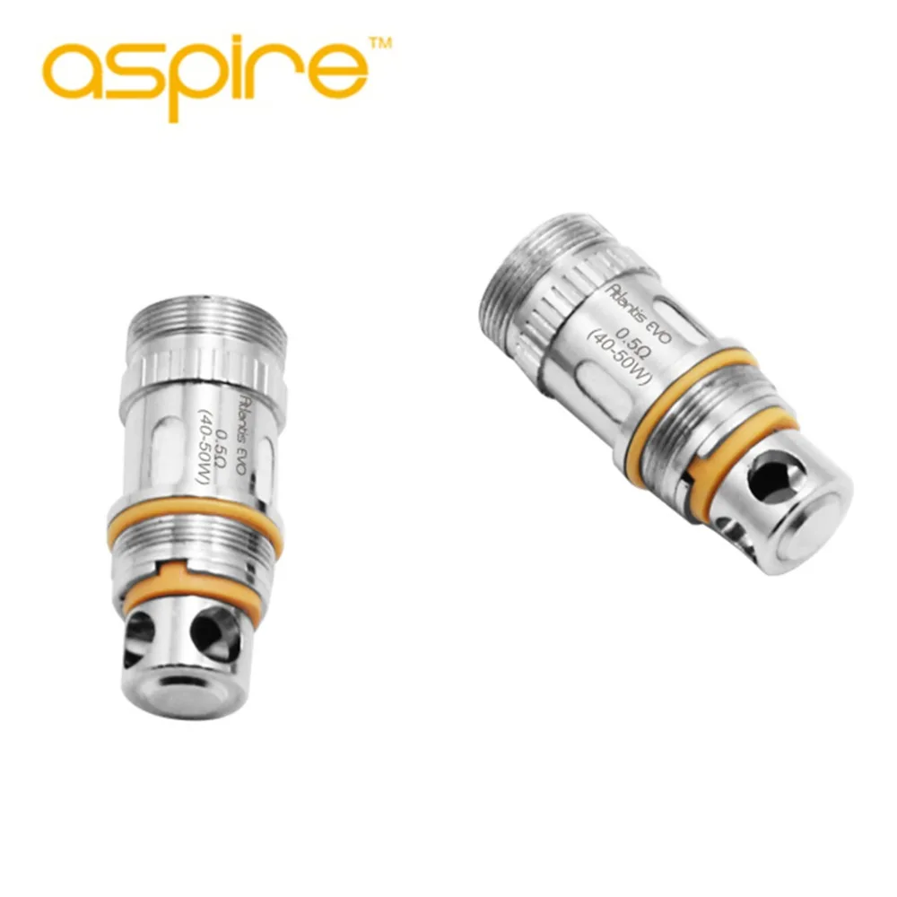 Оригинал Aspire Atlantis EVO Катушки 0.5ohm BVC Бак Распылитель Core 0.4ohm E Электронная Сигарета