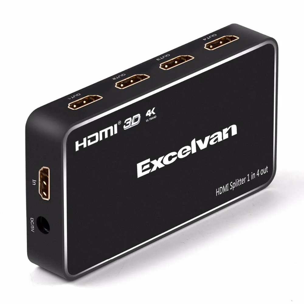 Excelvan HDMI Сплиттер 4K Full HD 1080p видео 1 4 переключатель 1X4 усилитель раздельный дисплей