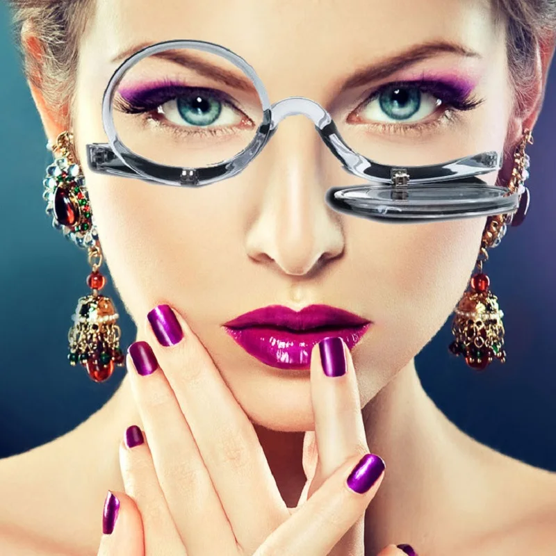 Очки для чтения макияжа складные вращающиеся очки Oculos De Grau Para Maquilagem левая и