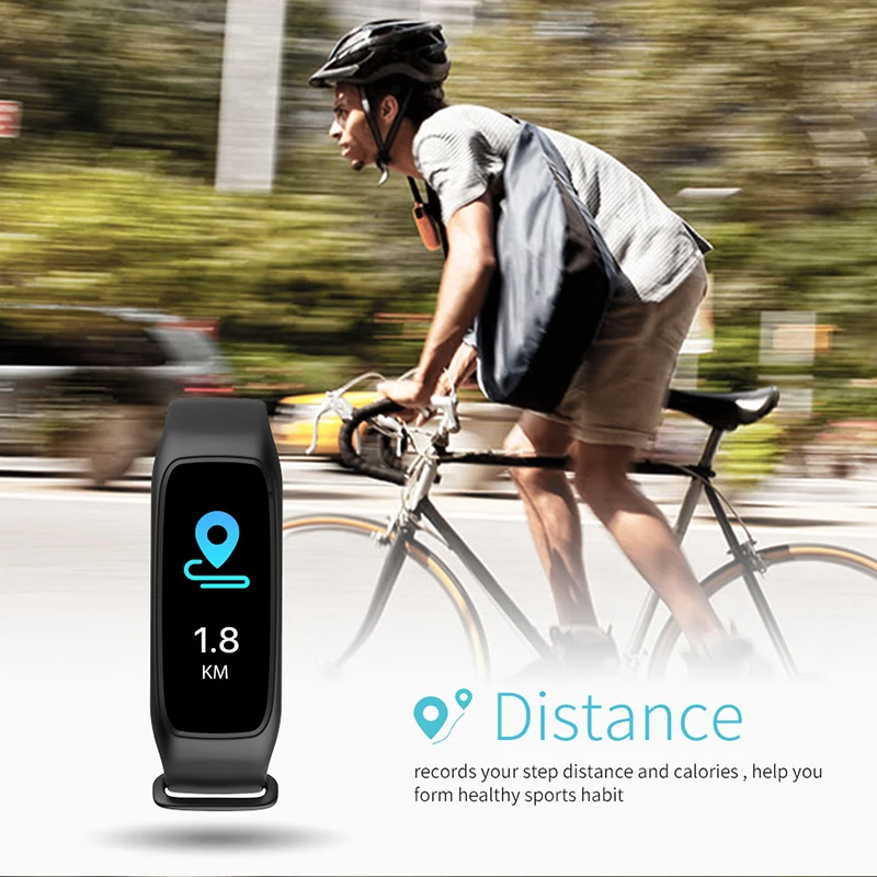 New L30t Smart Band Bracelet Full color TFT-LCD Screen Dynamic Heart Rate Monitor Bluetooth Smartband for IOS Android Phone | Электроника