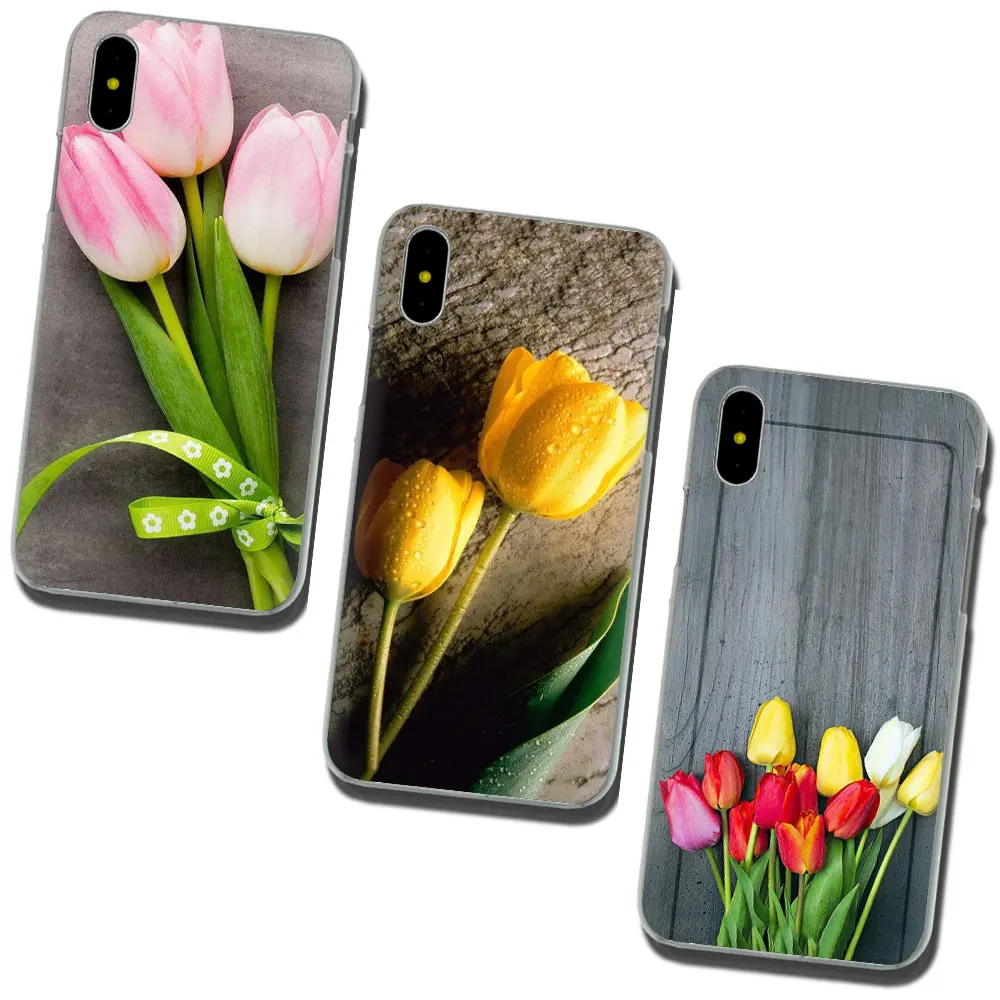 Laumas Тюльпан цветы силиконовый мягкий ТПУ чехол для телефона Apple iPhone XR XS Max X 8 7 6 S Plus