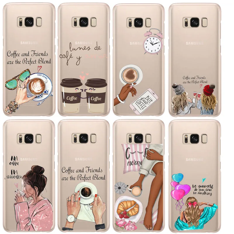 ОК но сначала кофе телефонные чехлы для Samsung A10 A30 A50 S10 S10LITE S6 S7 S8 S9PIUS S7EDGE 2018A8 A6 NOTE9 NOTE8