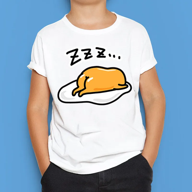 Детская футболка с принтом японского аниме Lazy Egg Gudetam забавная мягкая для