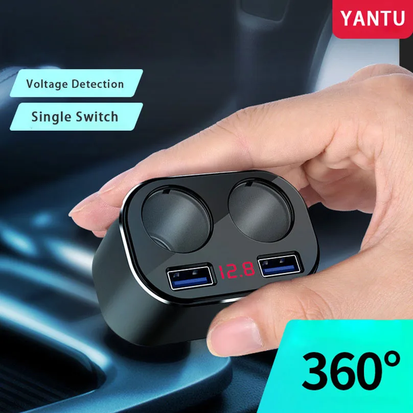 YANTU 12 V 24 Автомобильный Прикуриватель разъем автомобиля Зарядное устройство