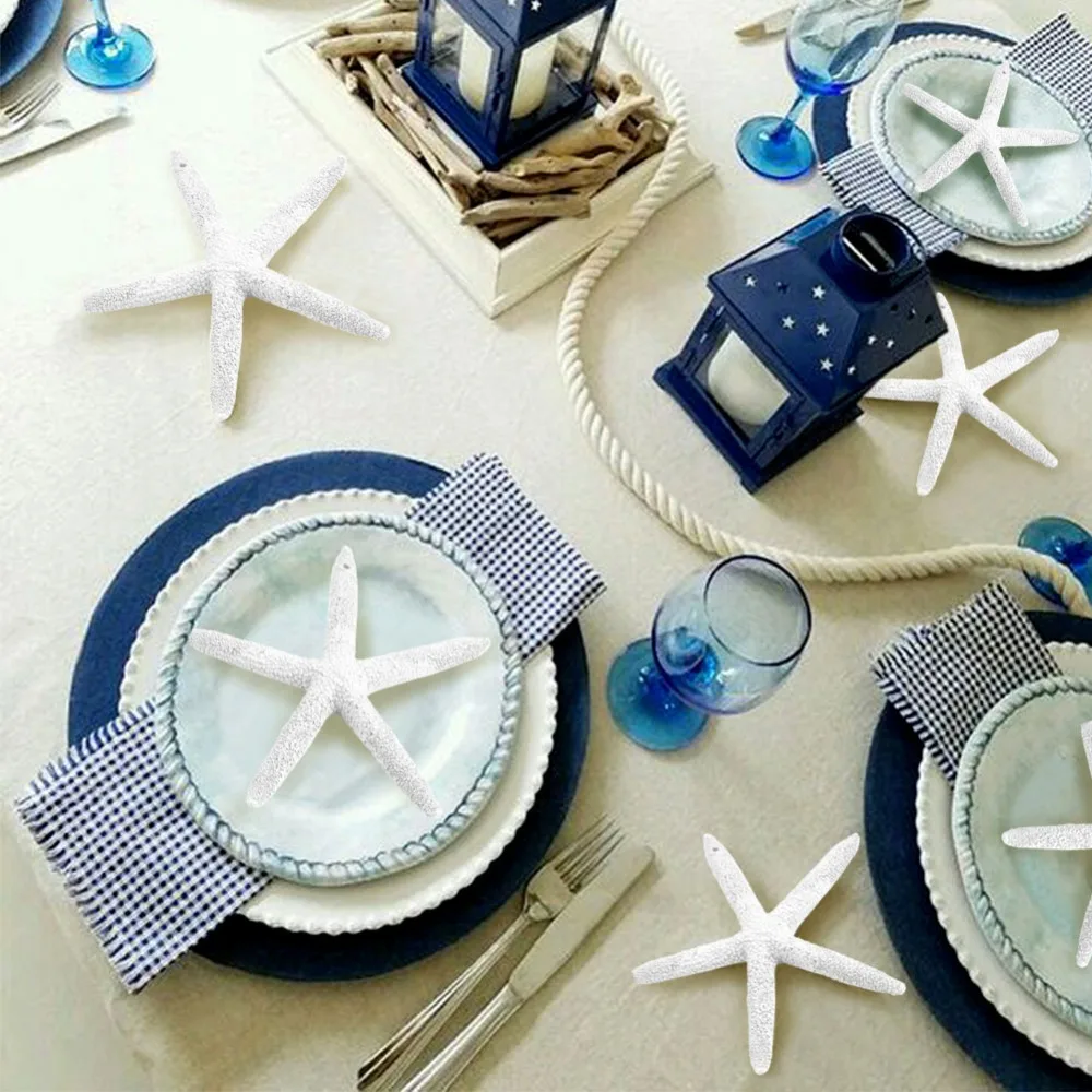 OurWarm 2Pcs Wedding Gifts for Guests 10cm Artificial Resin Starfish Sea Star DIY Home Ornaments Beach Theme Wedding Souvenirs