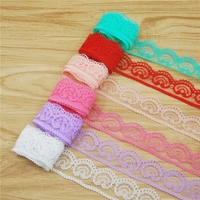 22mm polyester lace trim fabric sewing accessories cloth wedding decoration ribbon craft supplies multi color 100yards l5002 1