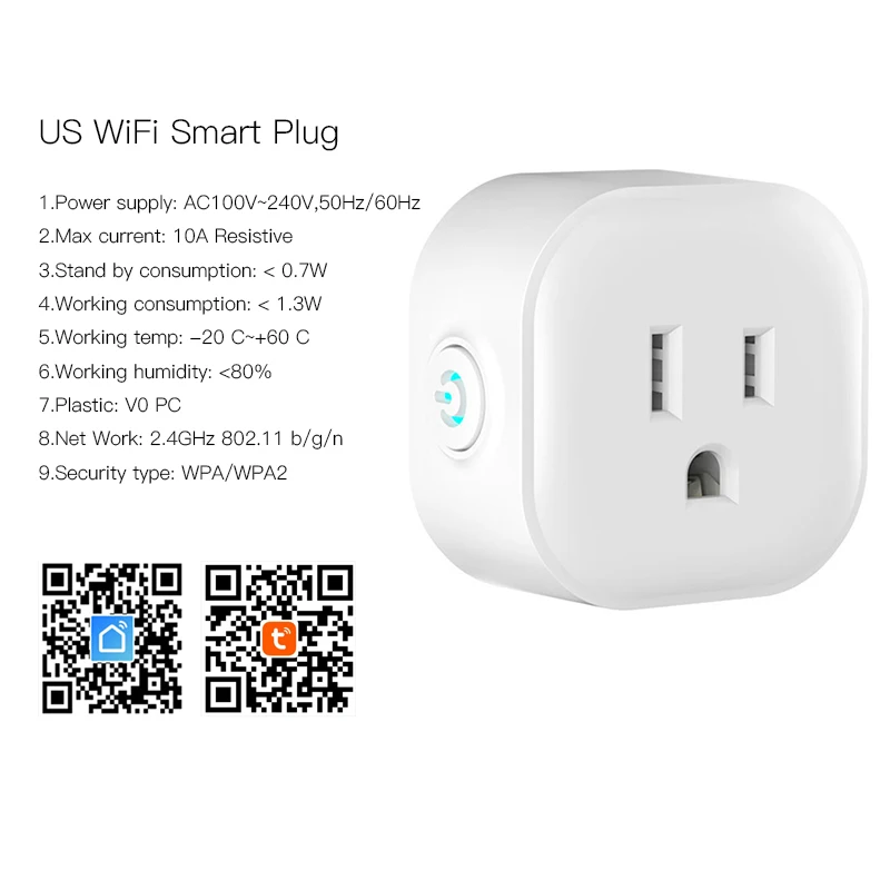 FrankEver US Smart Plug 10A домашняя Автоматизация Wi-Fi розетка синхронизации включения/выключения питания работает с Alexa и Google Tuya Smart life APP