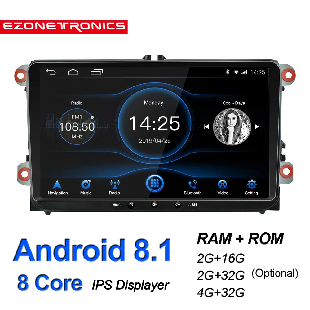 Android 8,1 для VW Passat Golf MK5 MK6 Jetta T5 EOS POLO автомобильный Стерео Авторадио Восьмиядерный 9 дюймов ips экран сенсорный gps Bluetooth