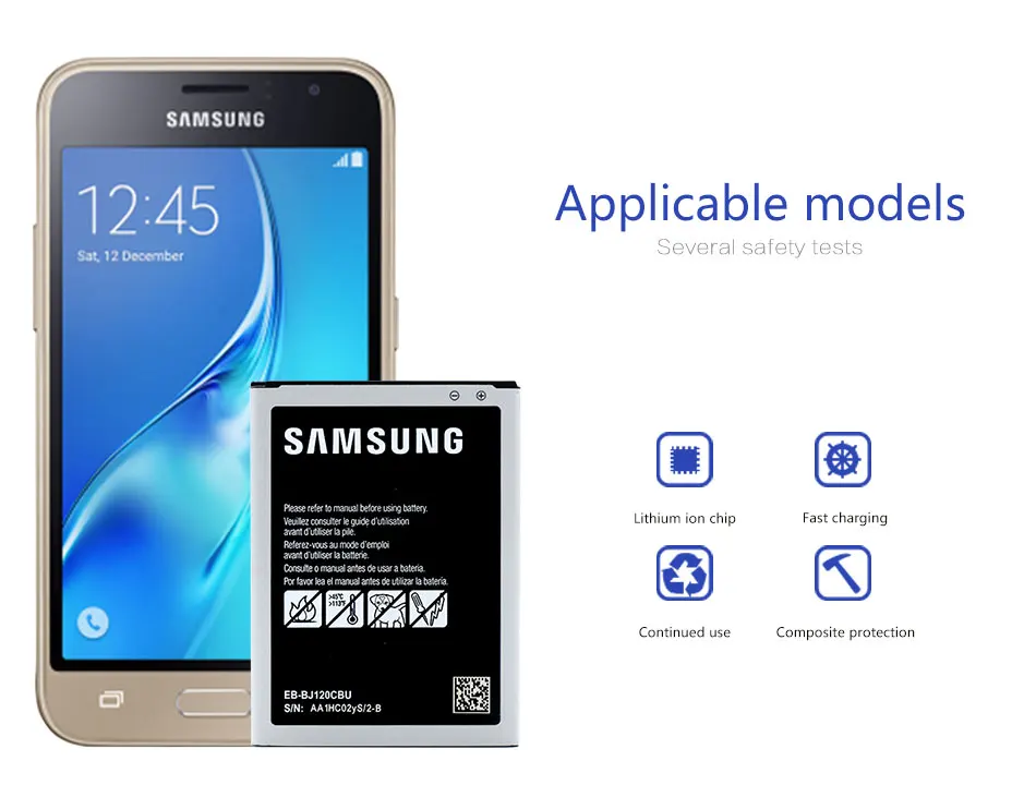 Аккумулятор samsung для samsung Galaxy Express 3 J1() J120 J120F J120A J120H J120T J120DS EB-BJ120CBE 2050 мАч с NFC