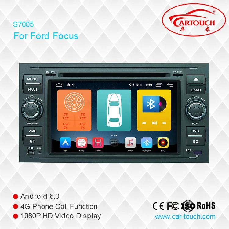 Автомобильный мультимедийный плеер GPS Авторадио 2 Din 7 дюймов для Ford/Mondeo/Focus/Transit/C-MAX