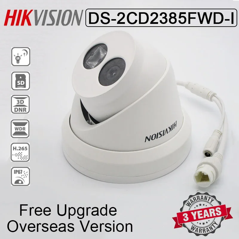 Hikvision DS 2CD2385FWD I 8MP револьверная сетевая камера H.265 + POE CCTV 30m IR Range Dome IP камера|dome ip