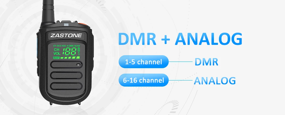 2 шт) Zastone Mini9 plus DMR мини цифровая рация портативная UHF 400-470MHz HF трансивер CB радио