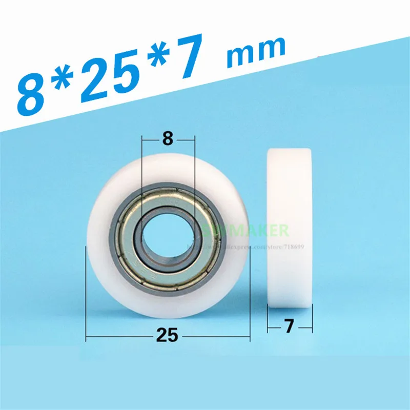 

1pcs 8*25*7mm POM wrapped 698zz bearing wheel, non-608 bearing pulley, non-standard design accessories