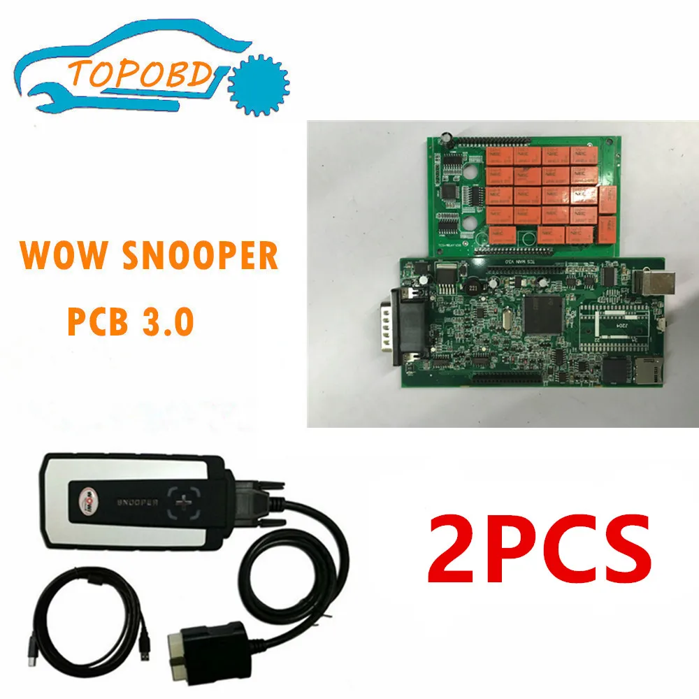 2 шт./лот супершпионское зеленый 3 0 pcb с/без Bluetooth obd obd2 для TCS CDP последняя 2016r0